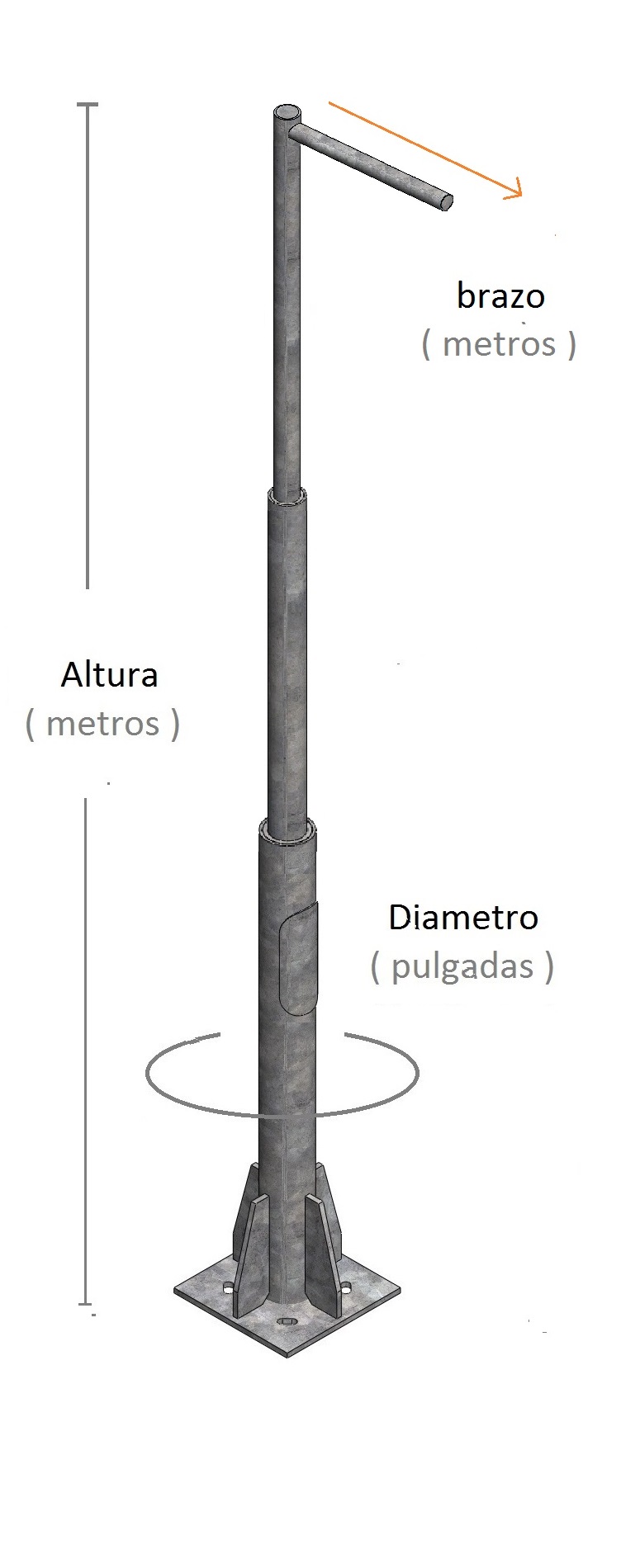 abrazadera de postes