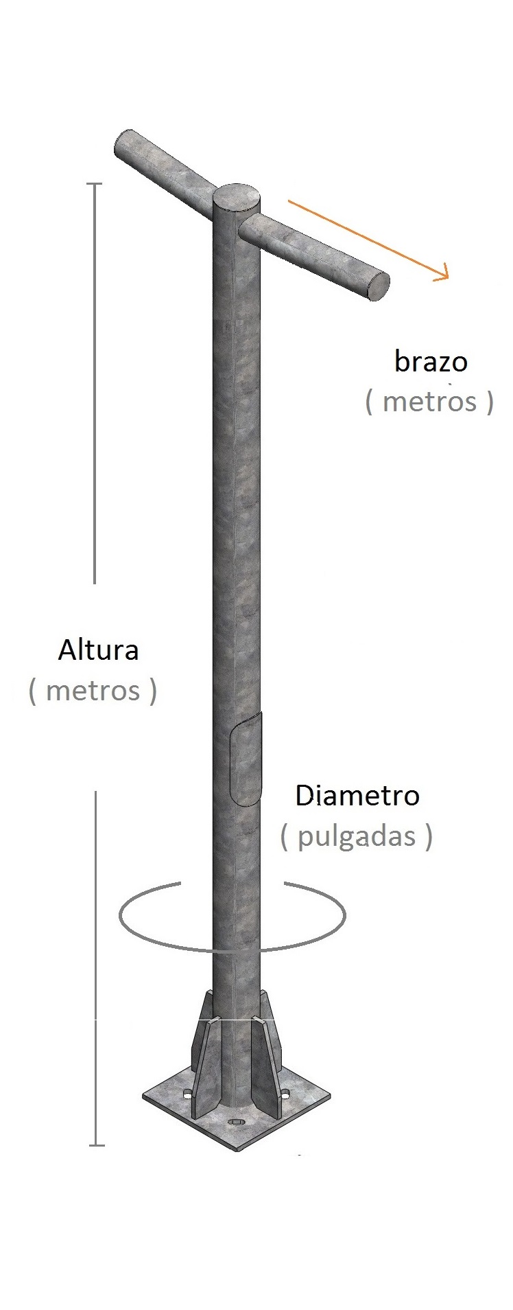 abrazadera de postes