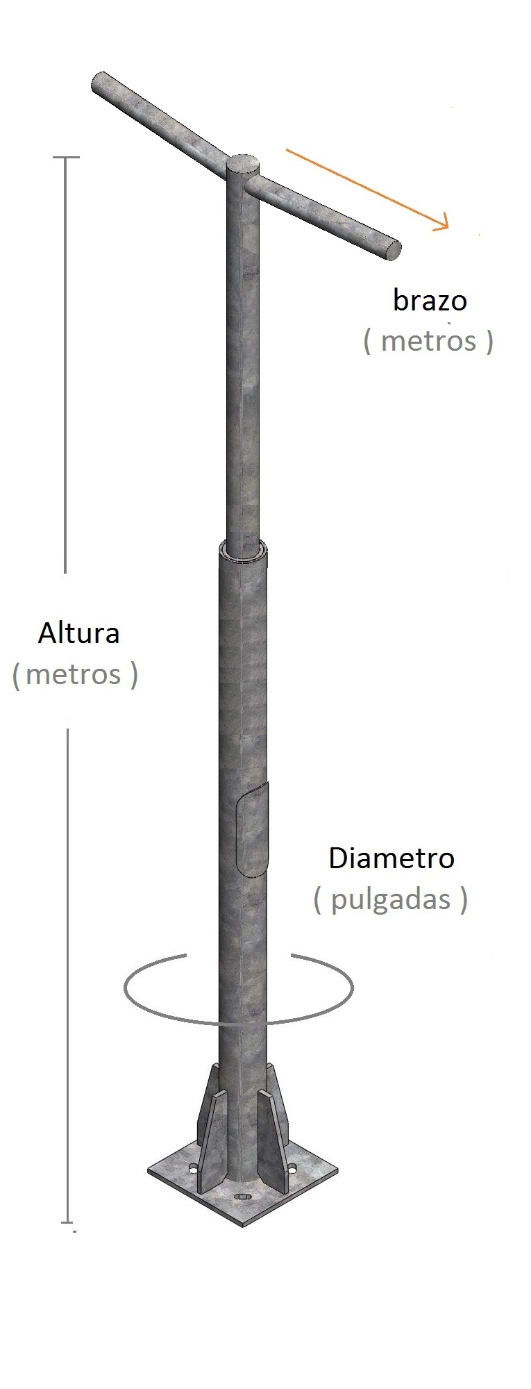 abrazadera de postes